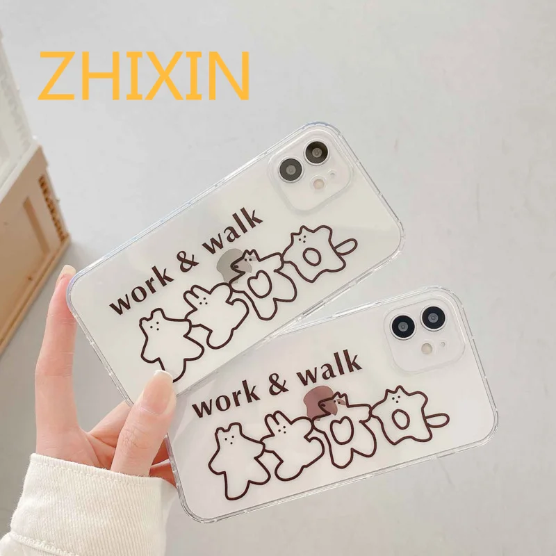 Animal Bear Clear Back Case For iphone 12 mini 11 pro max Soft Transparent Silicone Cover for iphone XS XR X 8 7 6plus SE2020
Animal Bear Clear Back Case For iphone 12 mini 11 pro max Soft Transparent Silicone Cover for iphone XS XR X 8 7 6plus SE2020