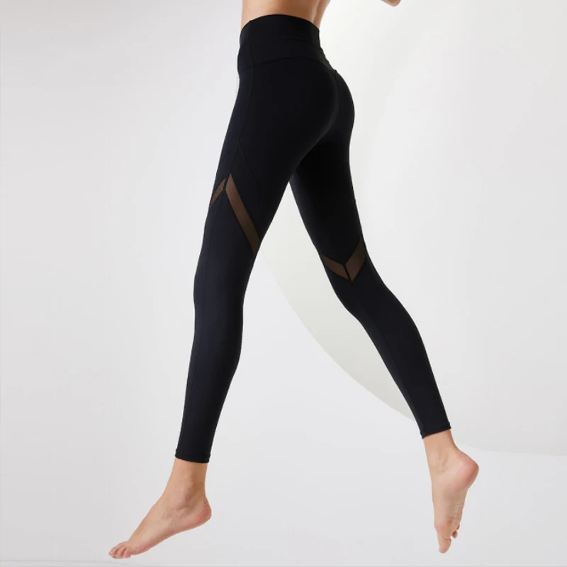 New sports running yoga pants high waist mesh stitching nine-point fitness pants women's pants suit
New sports running yoga pants high waist mesh stitching nine-point fitness pants women's pants suit