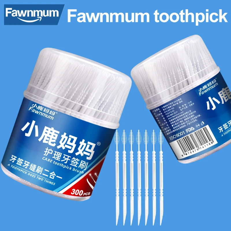 Fawnmum 300pcs Double-ended toothpick brushSoft Plastic Double Brushed Toothpick clean Oral Interdental Brush Toothpick brush
Fawnmum 300pcs Double-ended toothpick brushSoft Plastic Double Brushed Toothpick clean Oral Interdental Brush Toothpick brush