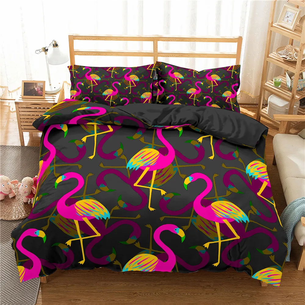 3D Cartoon Flamingo Pattern Bedding Set Bed Duvet Cover Comfortable Quilt Bed Sets 2/3pcs Suit Home Textiles Luxury High Quality
3D Cartoon Flamingo Pattern Bedding Set Bed Duvet Cover Comfortable Quilt Bed Sets 2/3pcs Suit Home Textiles Luxury High Quality