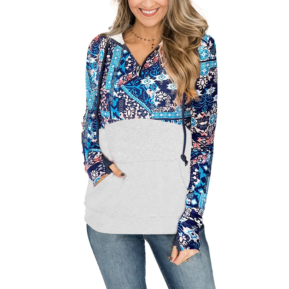 Hoodies Women 2021 Autumn And Winter New Printed Half-Open Collar Casual Long-Sleeved Drawstring Pocket Fashion Clothes M221
Hoodies Women 2021 Autumn And Winter New Printed Half-Open Collar Casual Long-Sleeved Drawstring Pocket Fashion Clothes M221