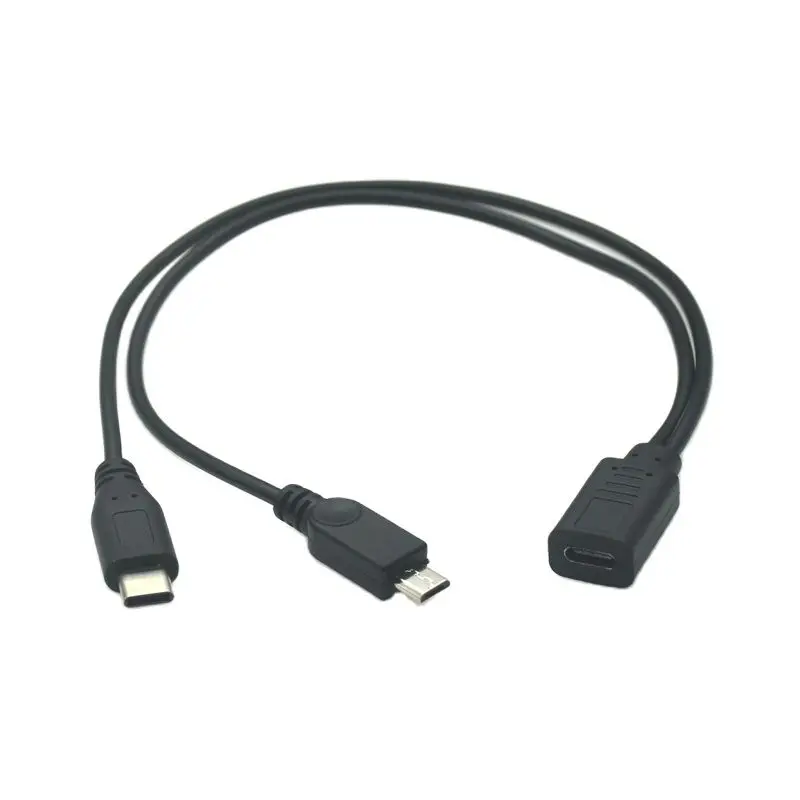 USB 3. 0 Type-C от 1 до 2 мама и Micro 5P Type-B принтер женщин Male Y разветвитель зарядный