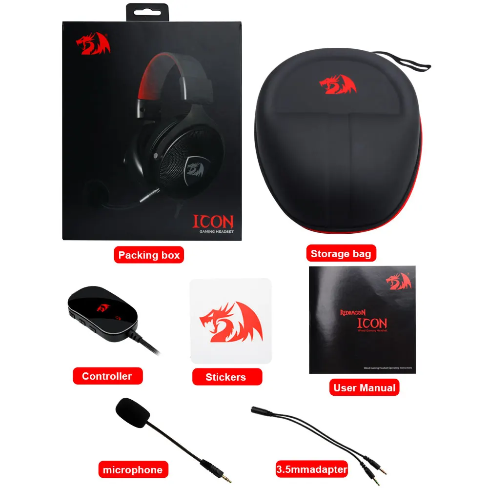 Redragon H520 ICON gaming Headphone Microphone Noise cancelling,7.1 USB 3.5MM Surround Computer headset Earphones EQ Controller
Redragon H520 ICON gaming Headphone Microphone Noise cancelling,7.1 USB 3.5MM Surround Computer headset Earphones EQ Controller