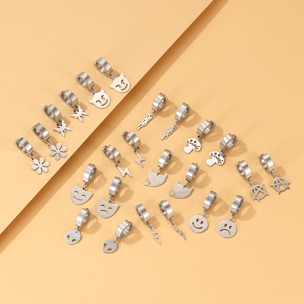 Lost Lady Punk Stainless Surgical Steel Single Pendant Earring For Men Women Small Vintage Hip Hop Jewelry Earring Wholesale
Lost Lady Punk Stainless Surgical Steel Single Pendant Earring For Men Women Small Vintage Hip Hop Jewelry Earring Wholesale