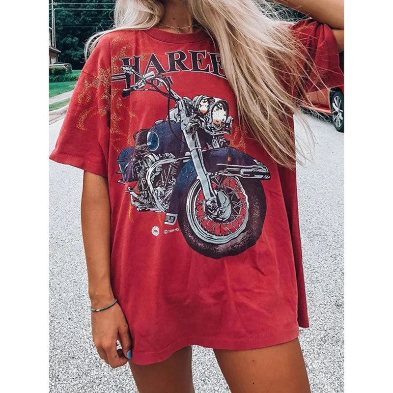 Red Letter Print Graphic Tee Women Vintage Casual Streetwear Oversized Crop Top Loose Short Sleeve Summer New Fashion Clothes
Red Letter Print Graphic Tee Women Vintage Casual Streetwear Oversized Crop Top Loose Short Sleeve Summer New Fashion Clothes