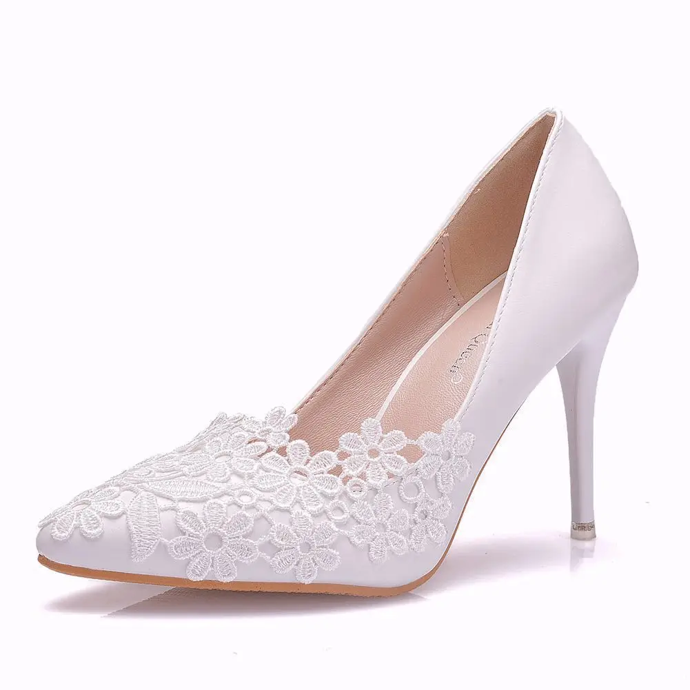 Elegant White Lace Thin High Heels Women Pu Leather Pointed Toe Party Shoes Ladies Dress Wedding Shoes Big Size Female A0092
Elegant White Lace Thin High Heels Women Pu Leather Pointed Toe Party Shoes Ladies Dress Wedding Shoes Big Size Female A0092