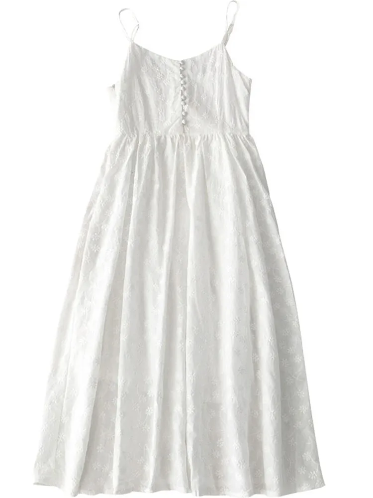 Yeeloca Temperament Fairy Suspender Dress Summer 2021 New Women's White Mid-calf Vestidos Korean Design Sense A-line Dress
Yeeloca Temperament Fairy Suspender Dress Summer 2021 New Women's White Mid-calf Vestidos Korean Design Sense A-line Dress