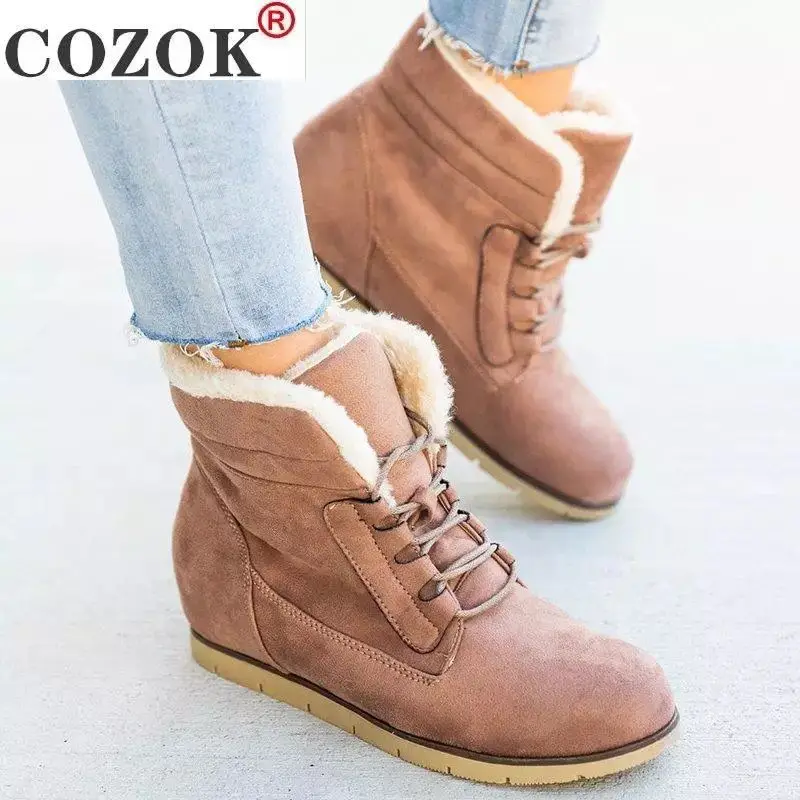New Women Snow Boots Winter Lace Up Keep Warm Wedges Cotton Shoes High Heels Platform Cross Strap Ladies Ankle Boots
New Women Snow Boots Winter Lace Up Keep Warm Wedges Cotton Shoes High Heels Platform Cross Strap Ladies Ankle Boots