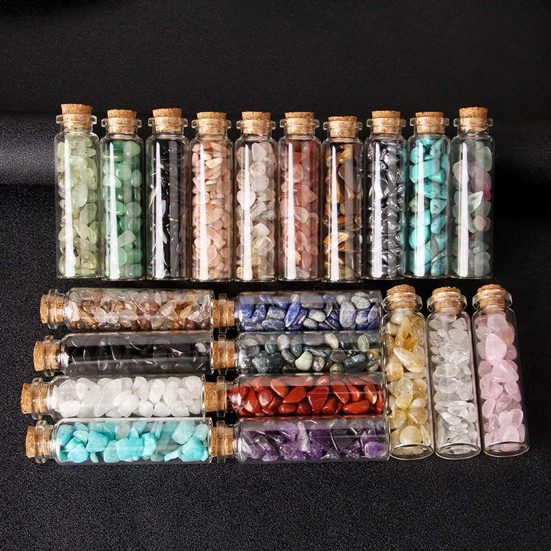 Natural Crystal Glass Wishing Bottle Home Decor Healing Stone 5-8mm Natural Polished Stones Lucky Drifting Bottle Birthday Gifts
Natural Crystal Glass Wishing Bottle Home Decor Healing Stone 5-8mm Natural Polished Stones Lucky Drifting Bottle Birthday Gifts
