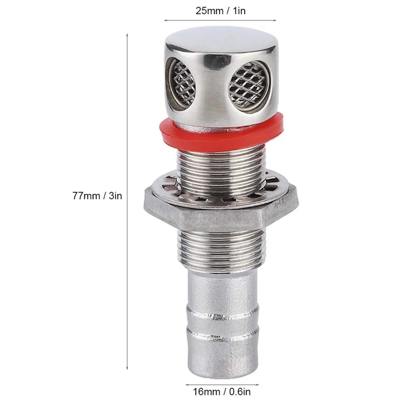 BESTMarine Fuel Tank Vents General Fuel Tank Vents Stainless Steel Hardware for Embedded Installation (Straight)
BESTMarine Fuel Tank Vents General Fuel Tank Vents Stainless Steel Hardware for Embedded Installation (Straight)