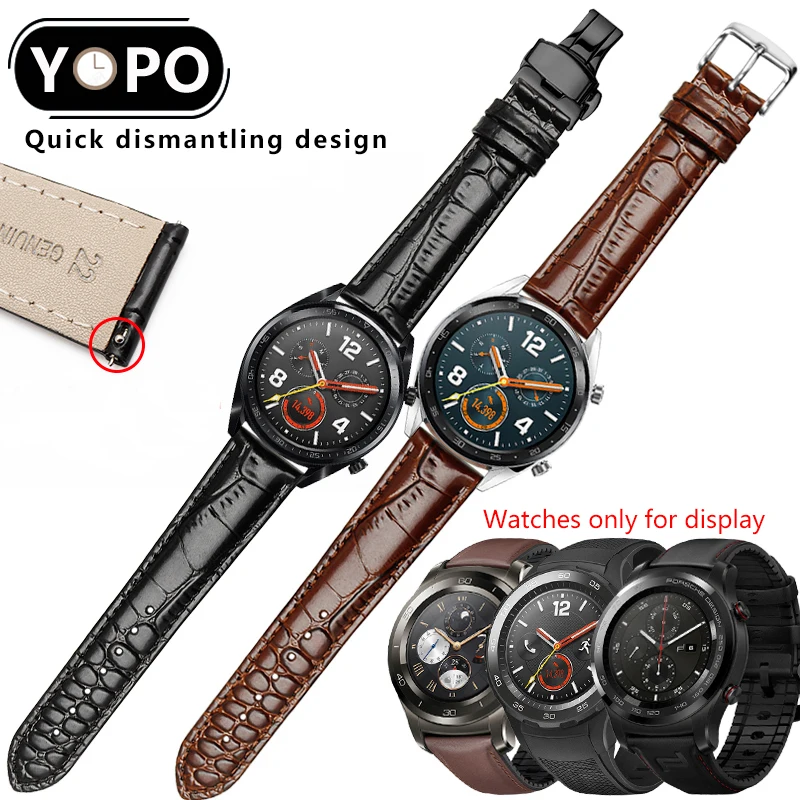 New style genuine leather watchband black Oil wax Brown replacement leather strap for Huawei watch 2/GT/Pro with buckle
New style genuine leather watchband black Oil wax Brown replacement leather strap for Huawei watch 2/GT/Pro with buckle