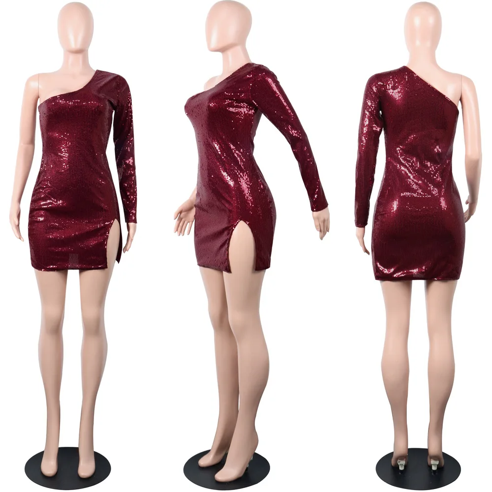 2021 Woman Party Dress Fashion Newest Office Lady Sequined Sexy Off Single Shouder
2021 Woman Party Dress Fashion Newest Office Lady Sequined Sexy Off Single Shouder