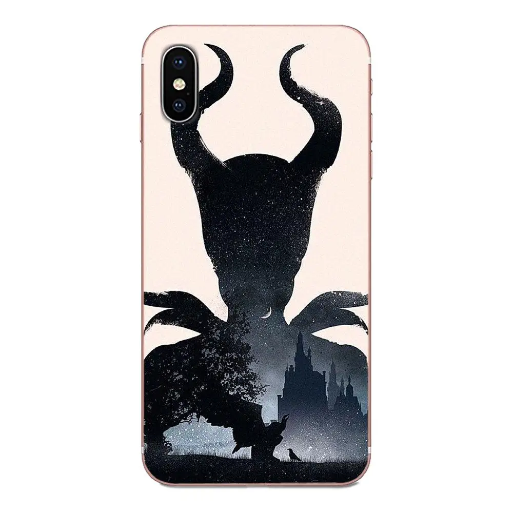 Maleficent Angelina Jolie Horns Soft Phone Capa For Samsung Galaxy Note 5 8 9 S3 S4 S5 S6 S7 S8 S9 S10 5G mini Edge Plus Lite | Мобильные