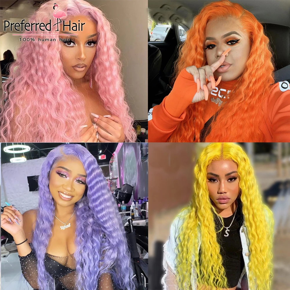 Preferred Deep Wave Lace Front Human Hair Wig With Baby Hair Remy Brazilian Hair Wig Pink Full Lace Human Hair Wigs For Women
Preferred Deep Wave Lace Front Human Hair Wig With Baby Hair Remy Brazilian Hair Wig Pink Full Lace Human Hair Wigs For Women
