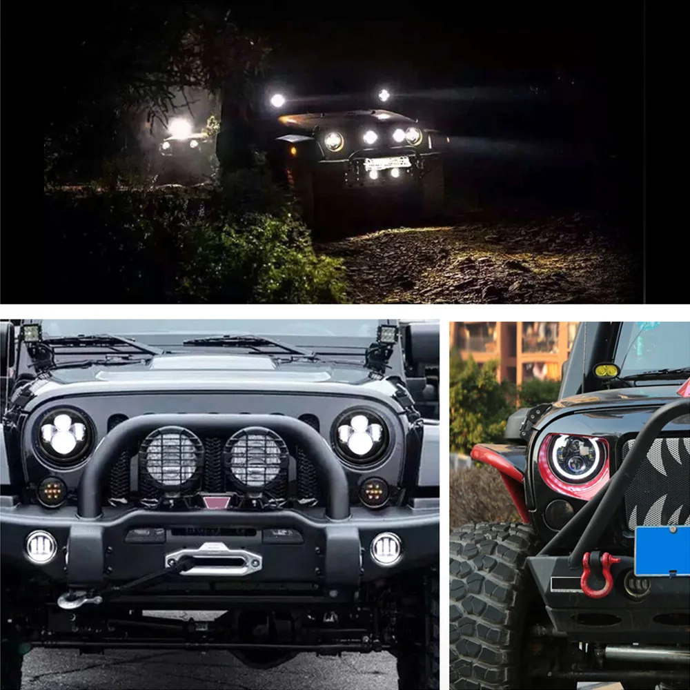 LED Headlights H4 Canbus H4 to H13 Adapter Halo Ring IP67 Turnning Signal DRL/Running light for jeep yamaha Road Star 1600 1700
LED Headlights H4 Canbus H4 to H13 Adapter Halo Ring IP67 Turnning Signal DRL/Running light for jeep yamaha Road Star 1600 1700