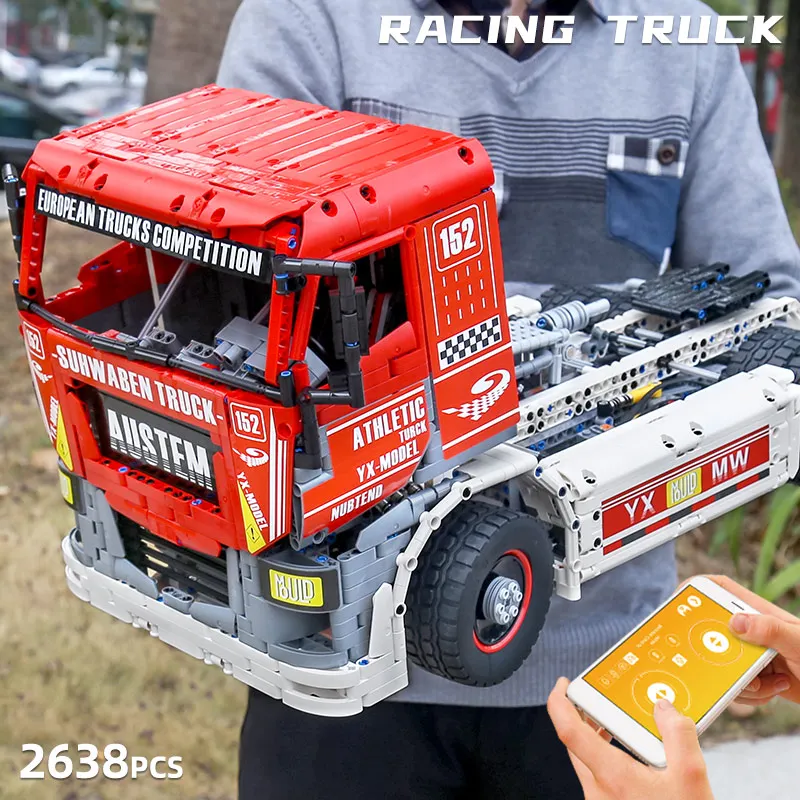 MOULD KING High-Tech The App Motorized Race Remote control Truck MKII Building Blocks Assemble Bricks Kids Toys Christmas Gifts
MOULD KING High-Tech The App Motorized Race Remote control Truck MKII Building Blocks Assemble Bricks Kids Toys Christmas Gifts