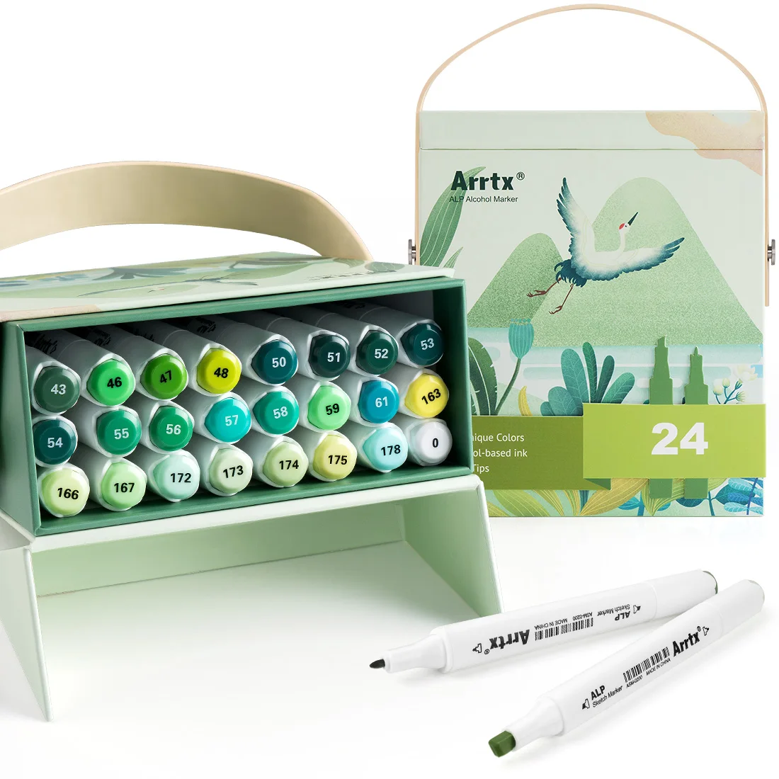 Arrtx ALP Art Marker Pen 24 Green Colors Art Markers Double-Tip Sketch Markers Alcohol Based Ink Tones Art Supplies
Arrtx ALP Art Marker Pen 24 Green Colors Art Markers Double-Tip Sketch Markers Alcohol Based Ink Tones Art Supplies