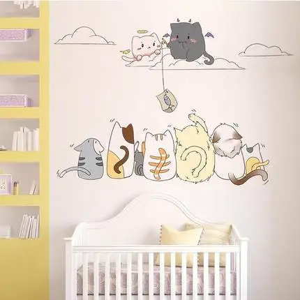 Creative Cat Wall Sticker Living Room Decoration DIY Cartoon New Wallpaper Painting for Baby Room Kids Room Nursery Wall Decor
Creative Cat Wall Sticker Living Room Decoration DIY Cartoon New Wallpaper Painting for Baby Room Kids Room Nursery Wall Decor