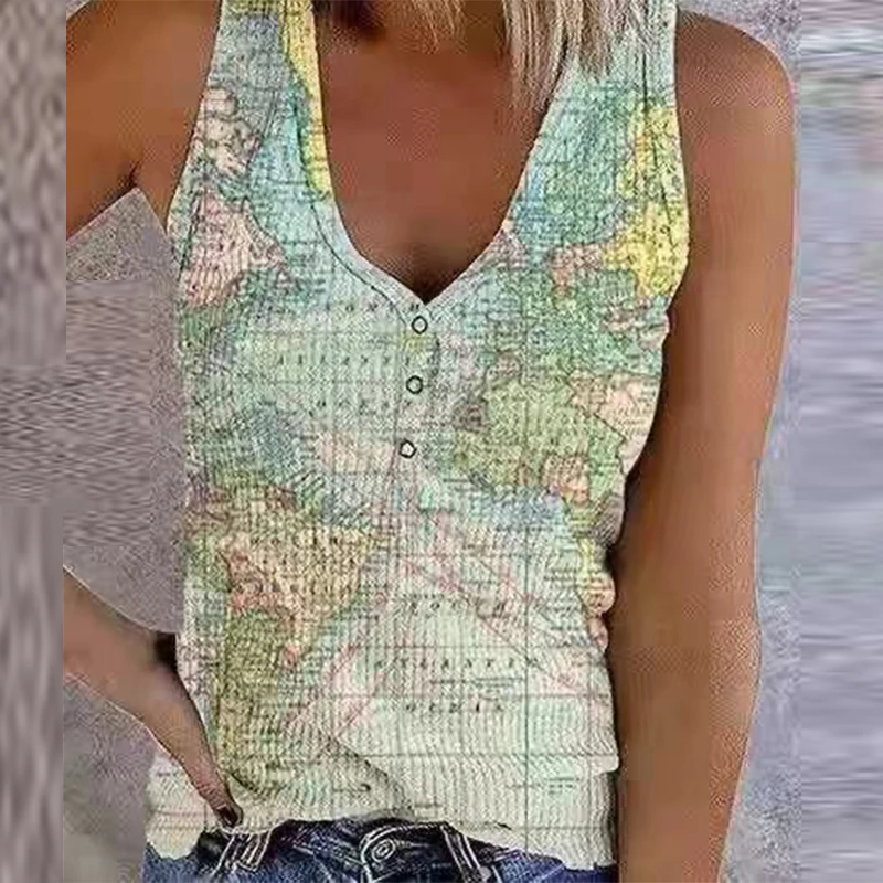 Women Elegant Flower Butterfly Print Tee Shirt Spring Casual Button Vest Shirt 2021 Summer V Neck Sleeveless Tank Top Streetwear
Women Elegant Flower Butterfly Print Tee Shirt Spring Casual Button Vest Shirt 2021 Summer V Neck Sleeveless Tank Top Streetwear