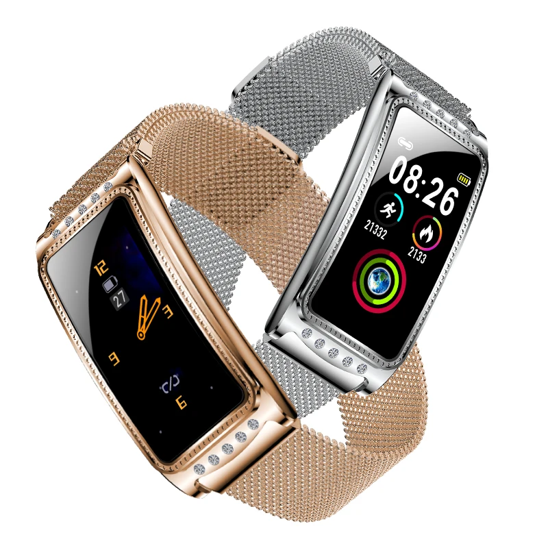 F28 Women Smart Bracelet IP68 Waterproof Sleep Monitoring Sports Color screen fitness tracker heart rate monitor PK S6 H8 watchs |