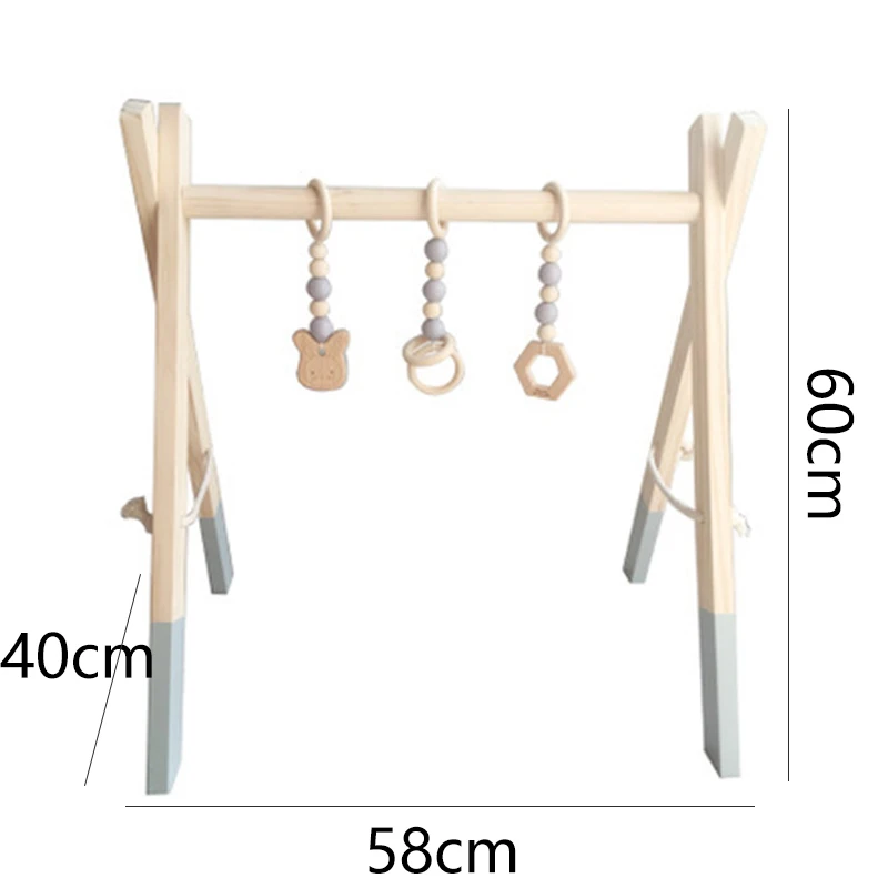 Baby Wood Play Gym Activity Wooden Play Game Foldable Frame Hanging Bar Kids Newborn Fitness Rack with 3 Wooden Toys
Baby Wood Play Gym Activity Wooden Play Game Foldable Frame Hanging Bar Kids Newborn Fitness Rack with 3 Wooden Toys