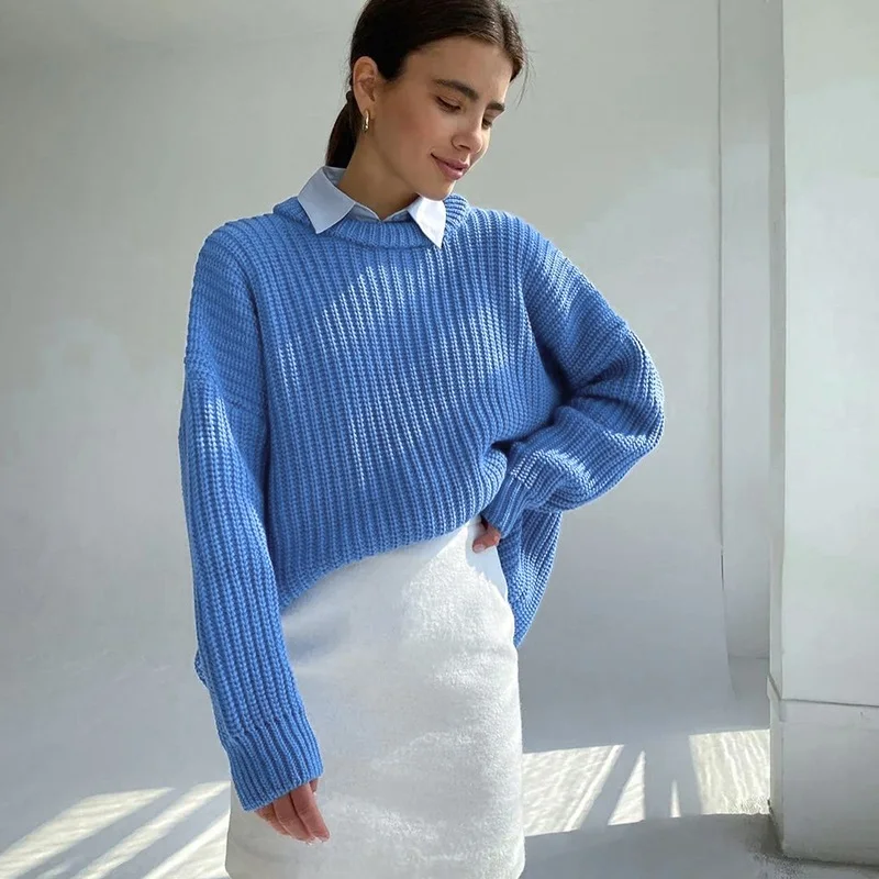 Cozok Knit Women Cotton Solid Sweaters Casual Basic Streetwear Autumn 2021 Elegant Vintage Daily Loose Style Female Sweater
Cozok Knit Women Cotton Solid Sweaters Casual Basic Streetwear Autumn 2021 Elegant Vintage Daily Loose Style Female Sweater