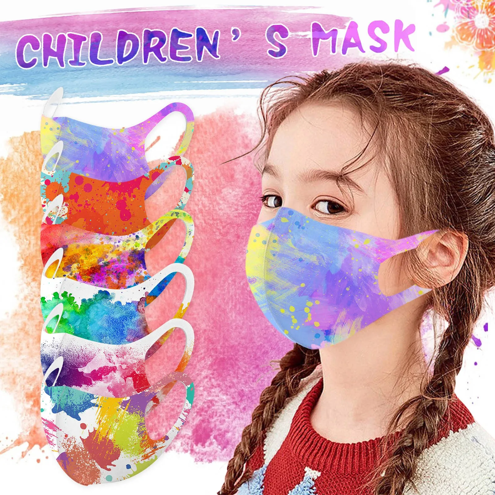 6pc Children's Mask Reusable Watercolor Printed Face Mask Kids Dustproof Filter Pm2.5 Masks Party Decoration Facemask 2021
6pc Children's Mask Reusable Watercolor Printed Face Mask Kids Dustproof Filter Pm2.5 Masks Party Decoration Facemask 2021