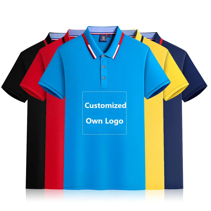 Customized with Own Logo Men/Women Solid Color Polo Shirts Summer White Business Casual Work Clothes Blouse Short Sleeve Shirt 
Customized with Own Logo Men/Women Solid Color Polo Shirts Summer White Business Casual Work Clothes Blouse Short Sleeve Shirt