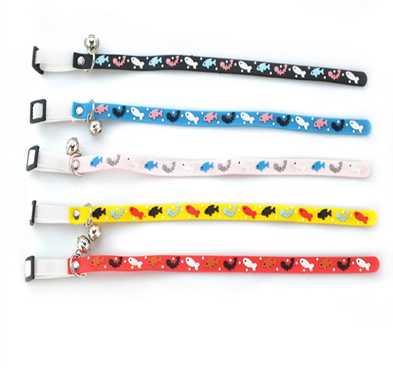 USD1.35/PC PVC cat collar waterproof elastic belt with bel safety cat collar l fish 20pcs/lot 
USD1.35/PC PVC cat collar waterproof elastic belt with bel safety cat collar l fish 20pcs/lot