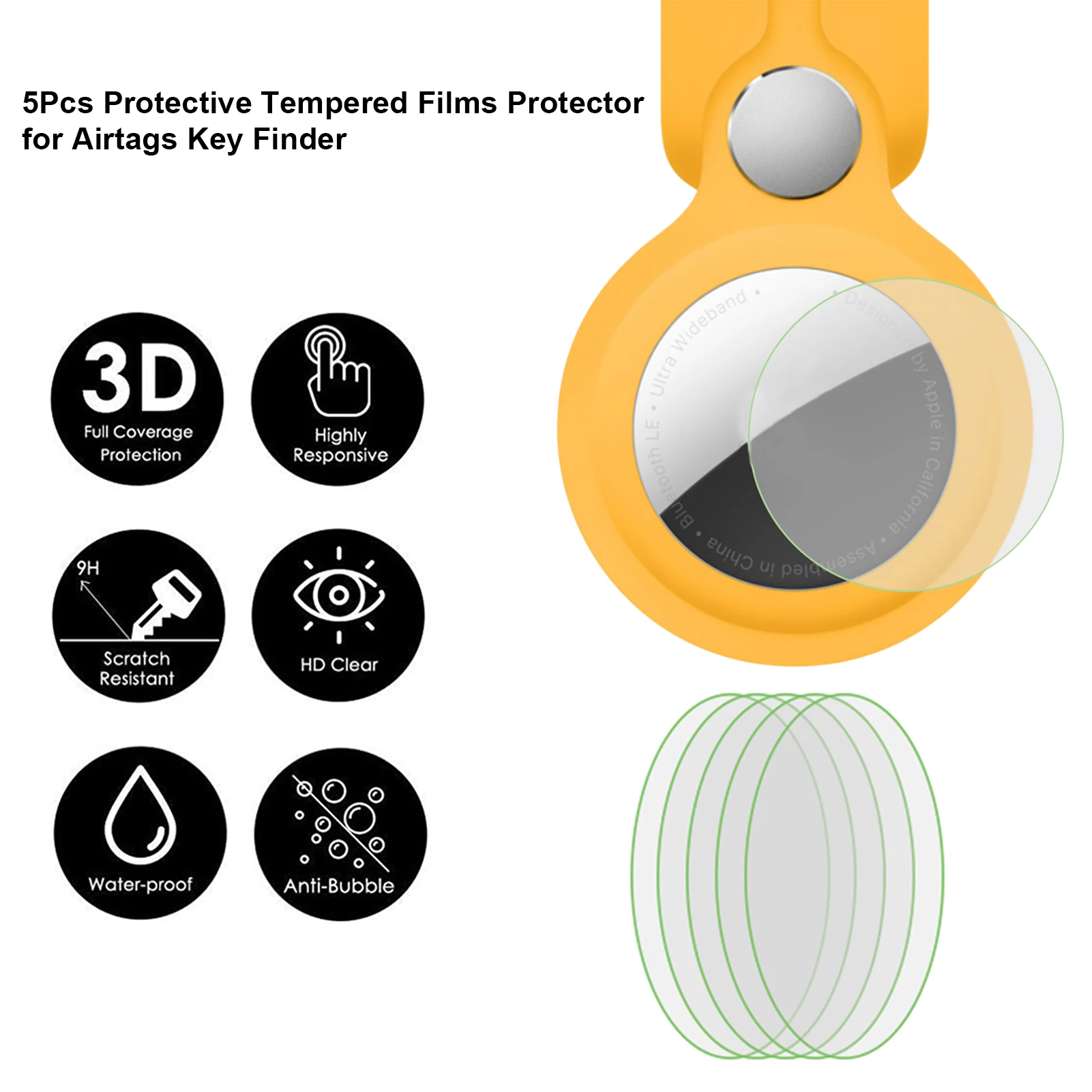 5Pcs Protective Tempered Films Protector For Airtags Key Finder For Iphone Intelligent Wearable Accessories Drop Shipping 
5Pcs Protective Tempered Films Protector For Airtags Key Finder For Iphone Intelligent Wearable Accessories Drop Shipping