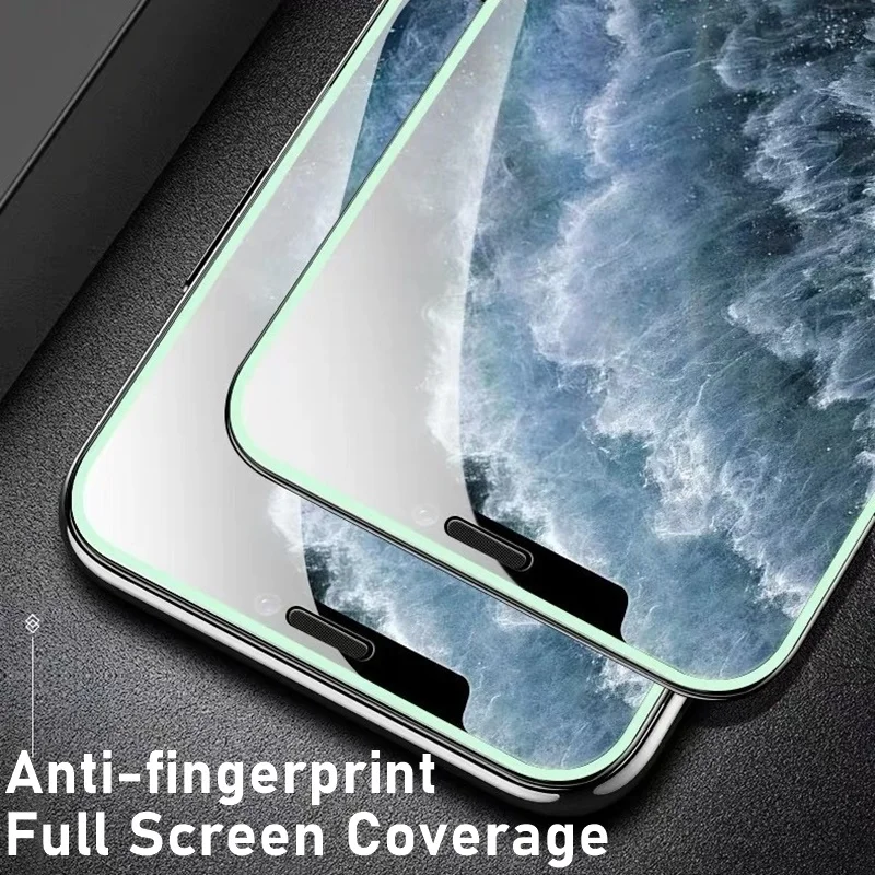 3 упаковки светящееся закаленное стекло с полным покрытием для iPhone X XR XS Max 11 Pro 7 8 6