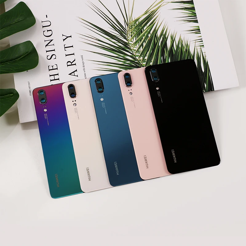 Оригинальный P20 корпус для Huawei стеклянная батарея задняя крышка Запасные части