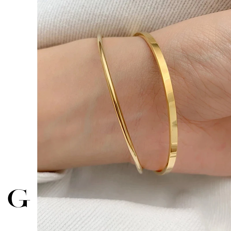 GHIDBK Dainty Simple Thin Plain Bangle Bracelets Minimalist Geometrical Square Round Bracelet Street Style Bangles Women Jewelry
GHIDBK Dainty Simple Thin Plain Bangle Bracelets Minimalist Geometrical Square Round Bracelet Street Style Bangles Women Jewelry