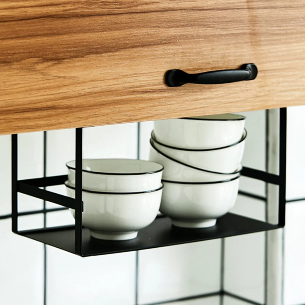 1pc Kitchen Cabinet Hanging Storage Rack Spice Rack Condiment Holder (Black) 
1pc Kitchen Cabinet Hanging Storage Rack Spice Rack Condiment Holder (Black)