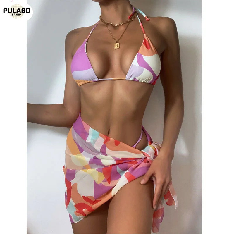 Sexy Pink Print Swimsuit 3pieces Mesh Bikini Set Triangle Micro Bikini String Halter Swimwear Women Low Waist Bathing Suit New
Sexy Pink Print Swimsuit 3pieces Mesh Bikini Set Triangle Micro Bikini String Halter Swimwear Women Low Waist Bathing Suit New