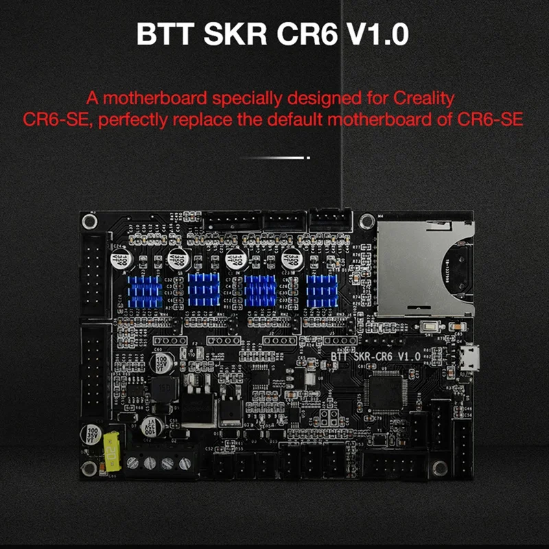 BIGTREETECH BTT SKR CR6 V1.0 Motherboard Integrated TMC2209UART Double Z-Axis 3D Printer Parts for Creality CR-6 SE 3D Printer
BIGTREETECH BTT SKR CR6 V1.0 Motherboard Integrated TMC2209UART Double Z-Axis 3D Printer Parts for Creality CR-6 SE 3D Printer