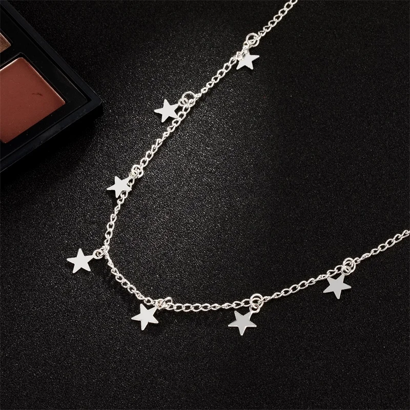 Fashion Gold Color Star Party Women's Pendant Necklace Female Choker Necklaces Jewelry Simple Ladies Gifts | Украшения и