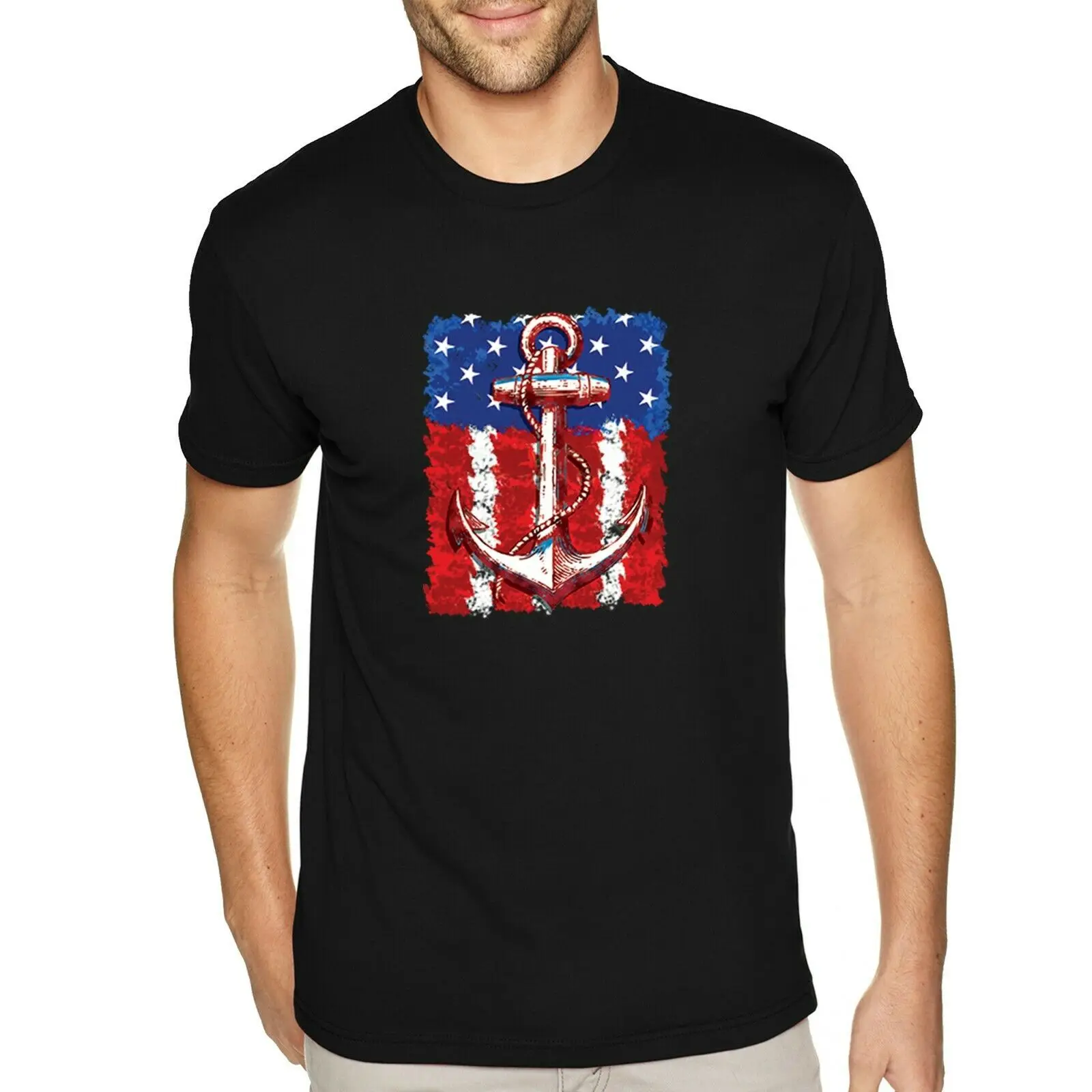Anchor USA Flag Men T-shirt American Sail Navy Marine Naval Military Tshirt Short Casual Cotton men clothing
Anchor USA Flag Men T-shirt American Sail Navy Marine Naval Military Tshirt Short Casual Cotton men clothing