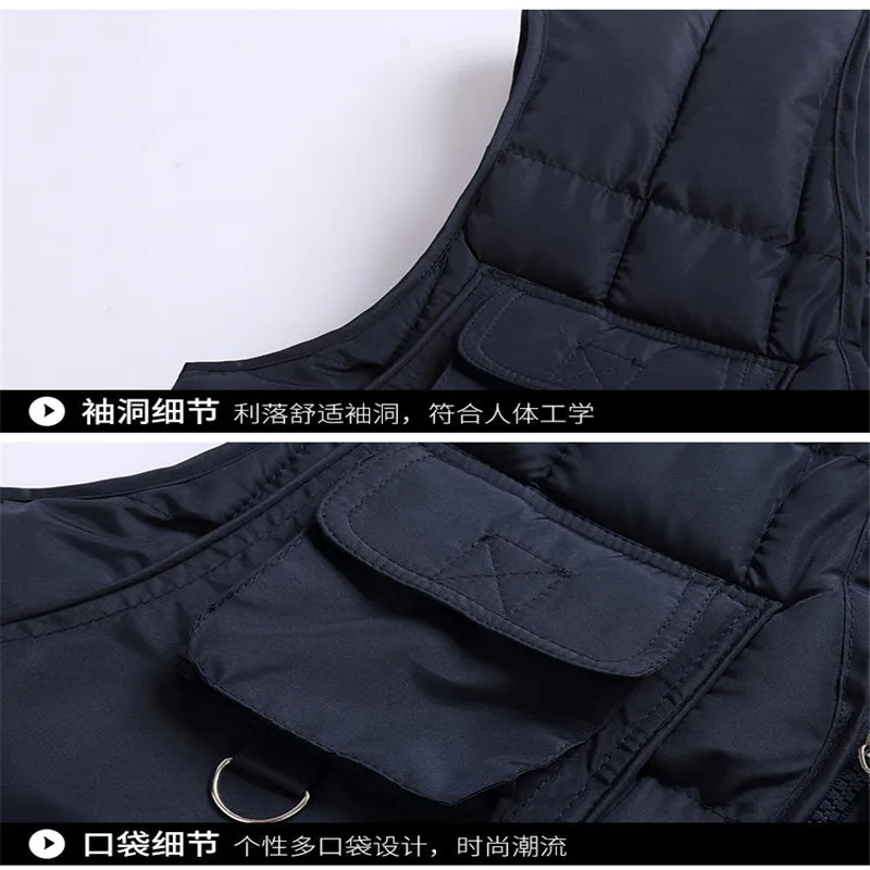 Men's autumn winter down cotton vest Men's V-neck Multi Pocket Outdoor Photography Fishinghy Climbing sleeveless L-4XL Jacket
Men's autumn winter down cotton vest Men's V-neck Multi Pocket Outdoor Photography Fishinghy Climbing sleeveless L-4XL Jacket