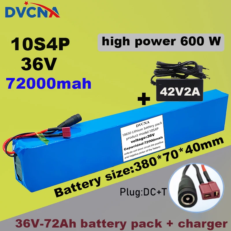 Аккумулятор высокой мощности 36 В 10S4P 72Ah 18650, аккумулятор 600 Вт 42 в 72000 мАч для электрического велосипеда Ebike с BMS с зарядным устройством
Аккумулятор высокой мощности 36 В 10S4P 72Ah 18650, аккумулятор 600 Вт 42 в 72000 мАч для электрического велосипеда Ebike с BMS с зарядным устройством