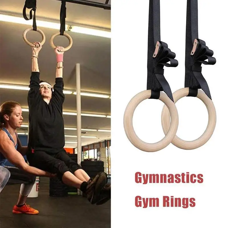 1 Pair Birch Wood Gymnastic Rings Pull Up Ring for Home Fitness Strength Training. 2.6cm*4.5m Adjustable Straps for Optional
1 Pair Birch Wood Gymnastic Rings Pull Up Ring for Home Fitness Strength Training. 2.6cm*4.5m Adjustable Straps for Optional