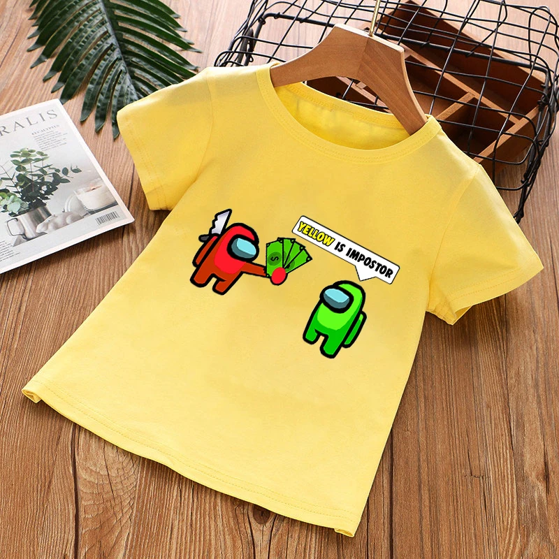 Among Us Summertime New Fashion Children Clothes T-Shirts Teens Crewneck Casual Tops Tees Boys Print Funny T-Shirt Sizes 4T-14T
Among Us Summertime New Fashion Children Clothes T-Shirts Teens Crewneck Casual Tops Tees Boys Print Funny T-Shirt Sizes 4T-14T