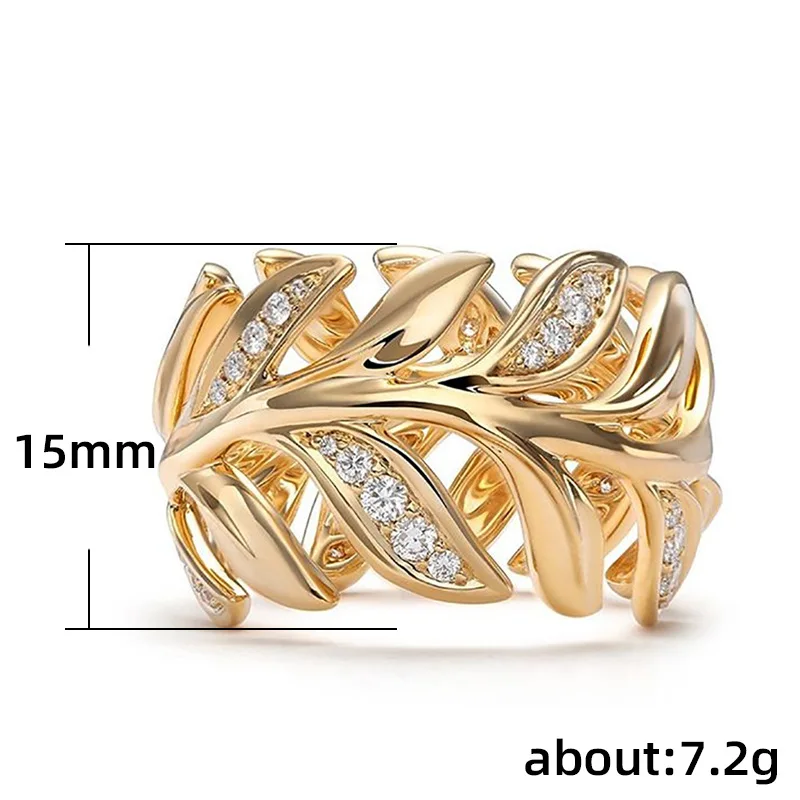 Creative Exquisite Vine Leaf Shape Golden Temperament Women Rings Wedding Engagement Ring Cocktail Party Jewelry
Creative Exquisite Vine Leaf Shape Golden Temperament Women Rings Wedding Engagement Ring Cocktail Party Jewelry