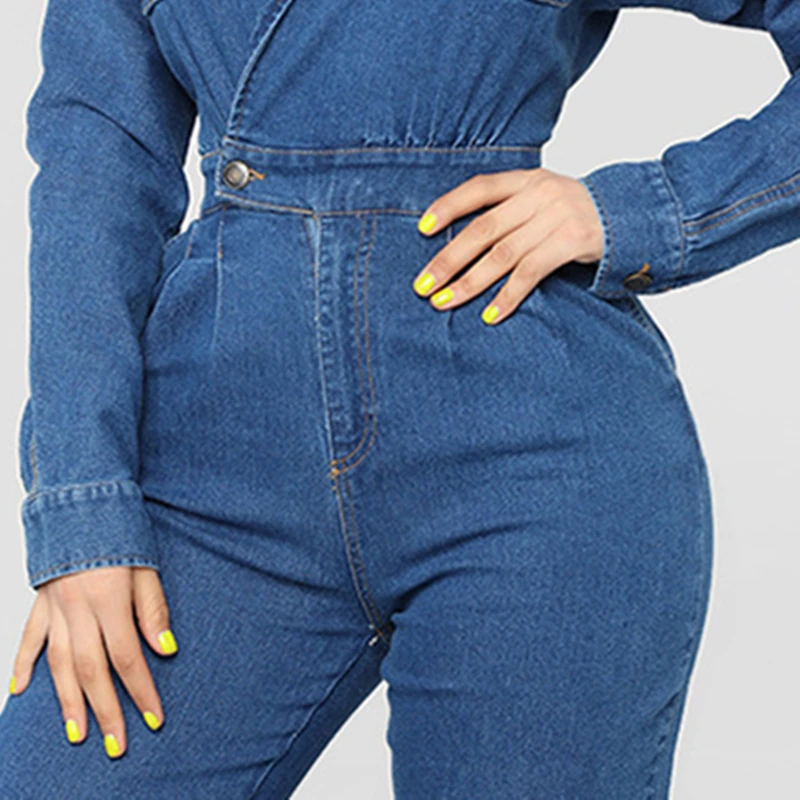 2020 Spring Casual Female Denim Jumpsuits Fashion Slim Fit Women Rompers High Quatily Ladies Pantsuits Solid Color LT388
2020 Spring Casual Female Denim Jumpsuits Fashion Slim Fit Women Rompers High Quatily Ladies Pantsuits Solid Color LT388