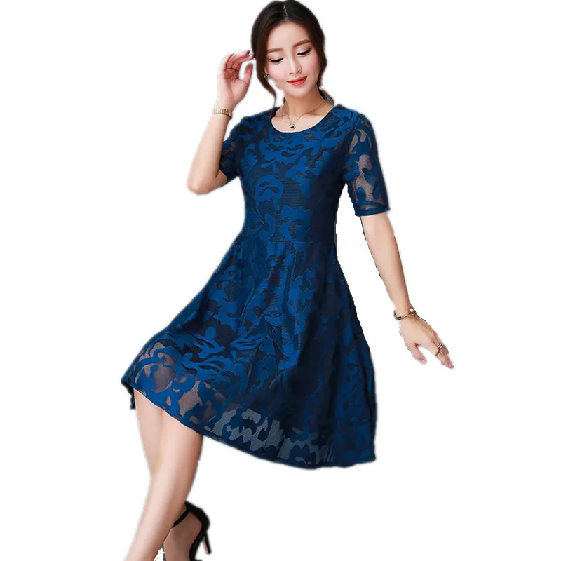 New Summer Women O-Neck Short Sleeve Loose Plus Size S-5XL Dress High Quality Retro Jacquard Elegant Dress
New Summer Women O-Neck Short Sleeve Loose Plus Size S-5XL Dress High Quality Retro Jacquard Elegant Dress