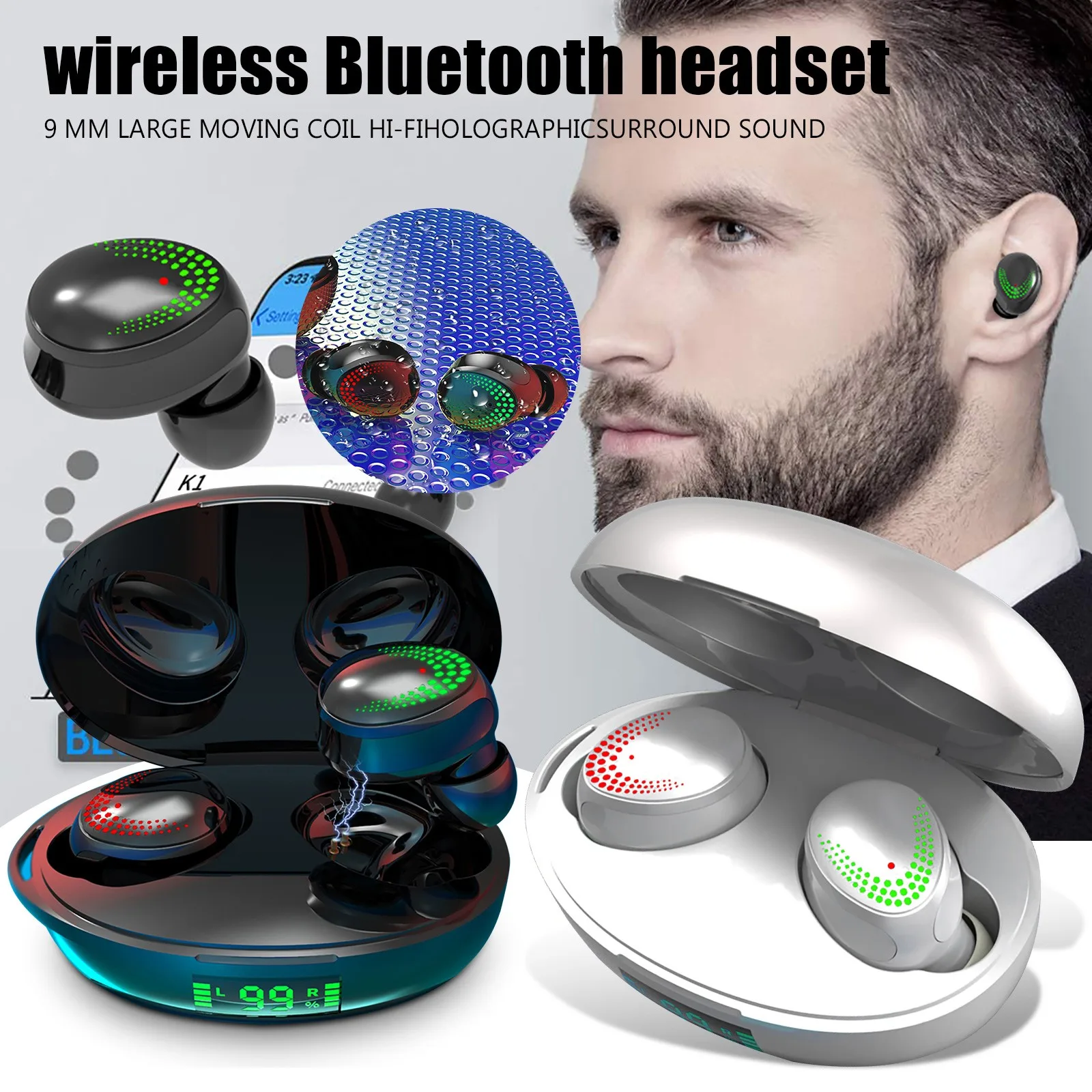 Беспроводные Bluetooth-наушники Cap, сенсорный цифровой дисплей, беспроводные наушники, спортивные мини-наушники-вкладыши 5,1, Bluetooth-гарнитура
Беспроводные Bluetooth-наушники Cap, сенсорный цифровой дисплей, беспроводные наушники, спортивные мини-наушники-вкладыши 5,1, Bluetooth-гарнитура