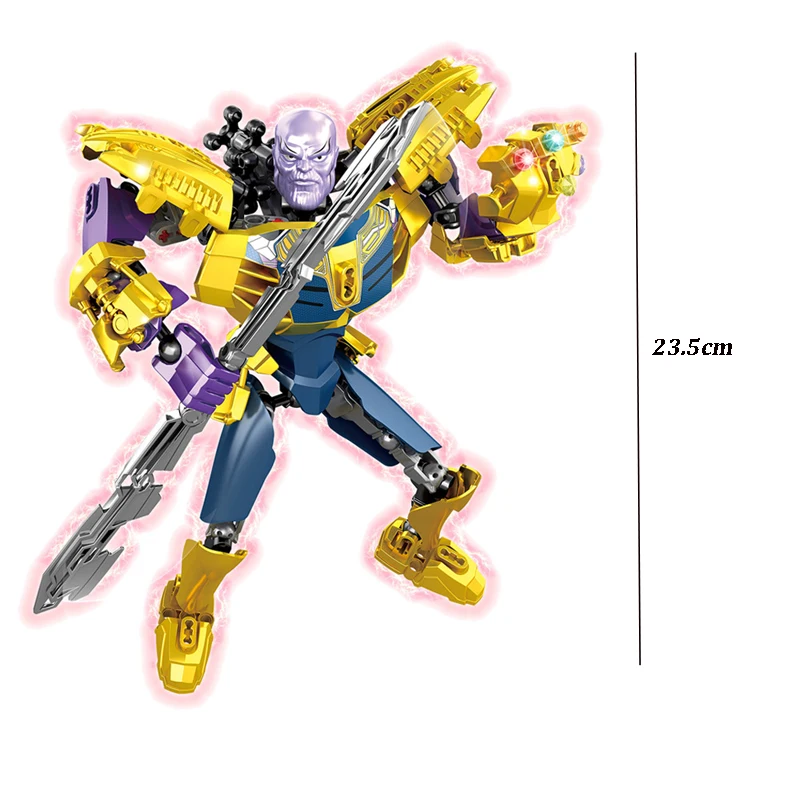 Large movable superhero league Iron Man Batman Spiderman ferocious Panther Thanos building block minifigure toy
Large movable superhero league Iron Man Batman Spiderman ferocious Panther Thanos building block minifigure toy