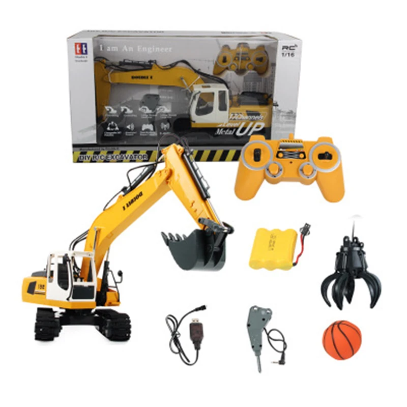 1/16 RC Excavator Car 17CH Double 2.4G Remote Control Car Crawler Excavator 3-Type Engineer Vehicle Models Toy Car Gifts
1/16 RC Excavator Car 17CH Double 2.4G Remote Control Car Crawler Excavator 3-Type Engineer Vehicle Models Toy Car Gifts