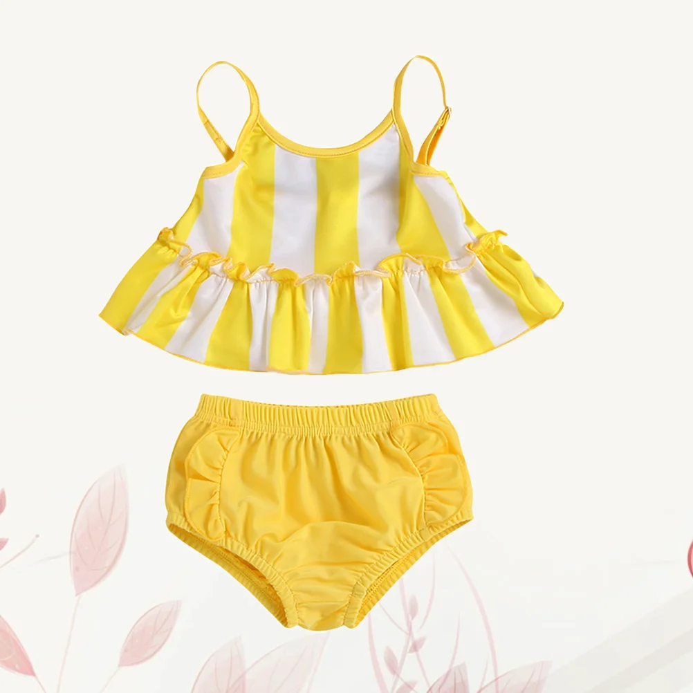 Kids Two-pieces Swimsuit Summer Baby Girl Swimwear Swimming Clothes Bathing Suit (Yellow, Size 80cm)
Kids Two-pieces Swimsuit Summer Baby Girl Swimwear Swimming Clothes Bathing Suit (Yellow, Size 80cm)