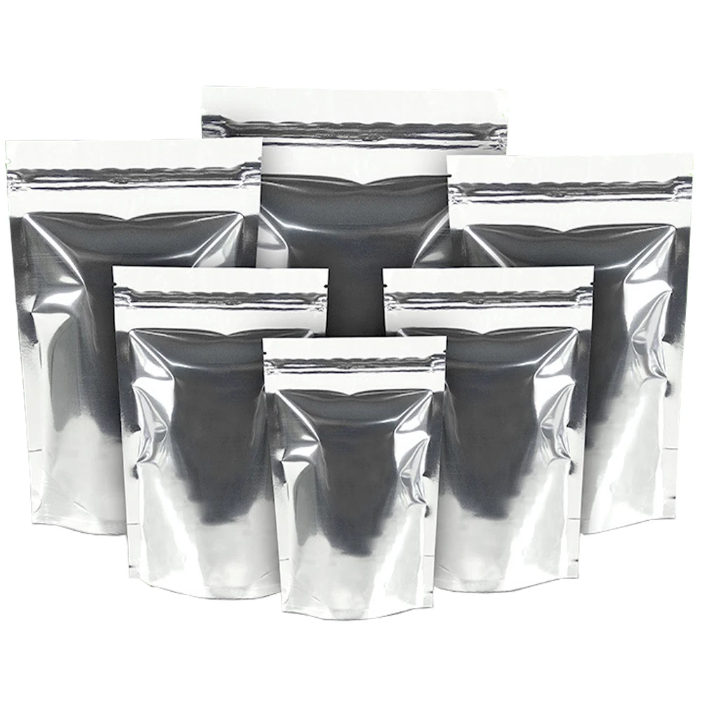 100Pcs Silver Mylar Zip Lock Storage Bags Aluminum Foil Food Grocery Stand Up Reclosable Zipper Packaging Gifts Bags
100Pcs Silver Mylar Zip Lock Storage Bags Aluminum Foil Food Grocery Stand Up Reclosable Zipper Packaging Gifts Bags